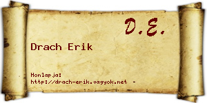 Drach Erik névjegykártya